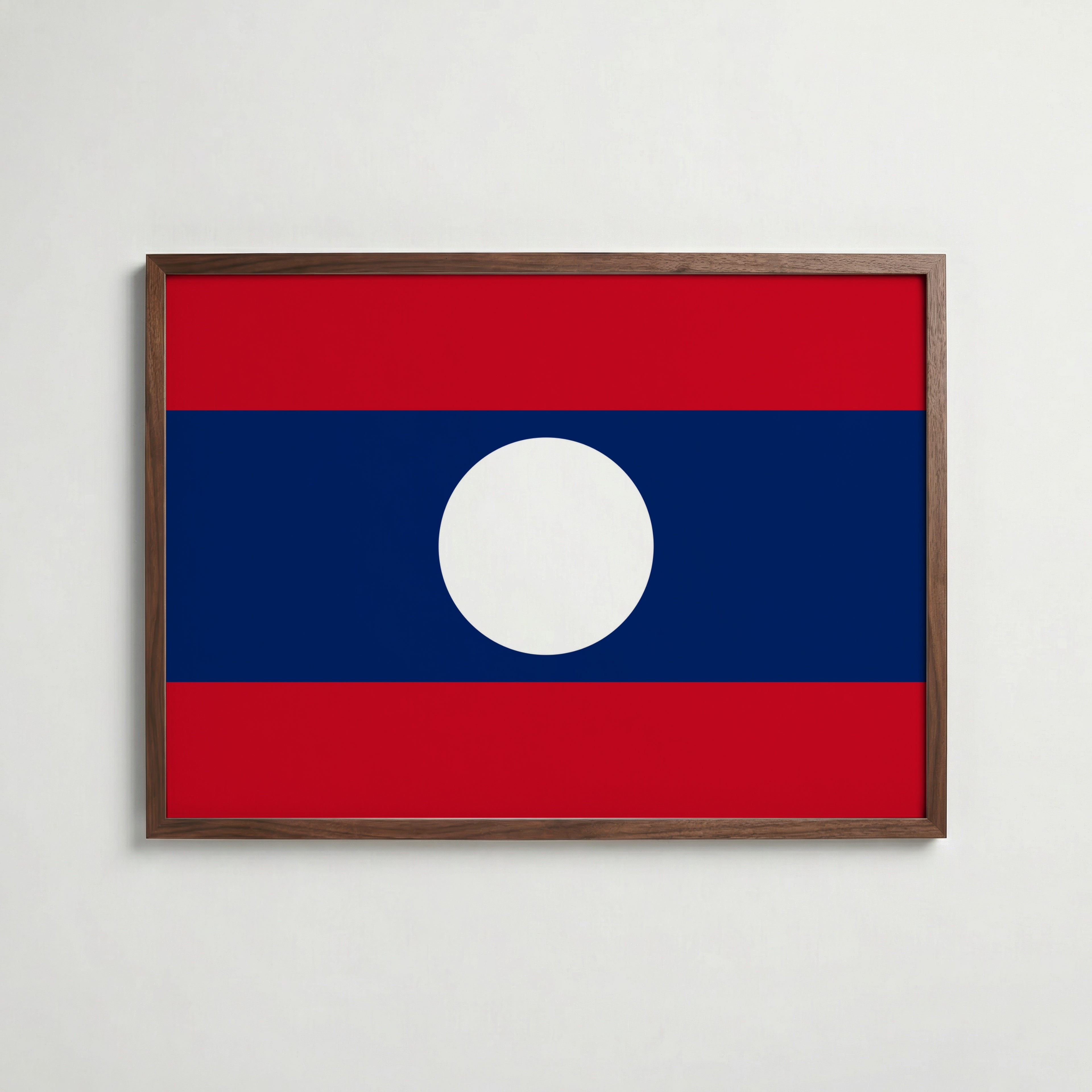 Laos National Flag Poster poster – väggdekoration för hemmet – köp hos Bozetto