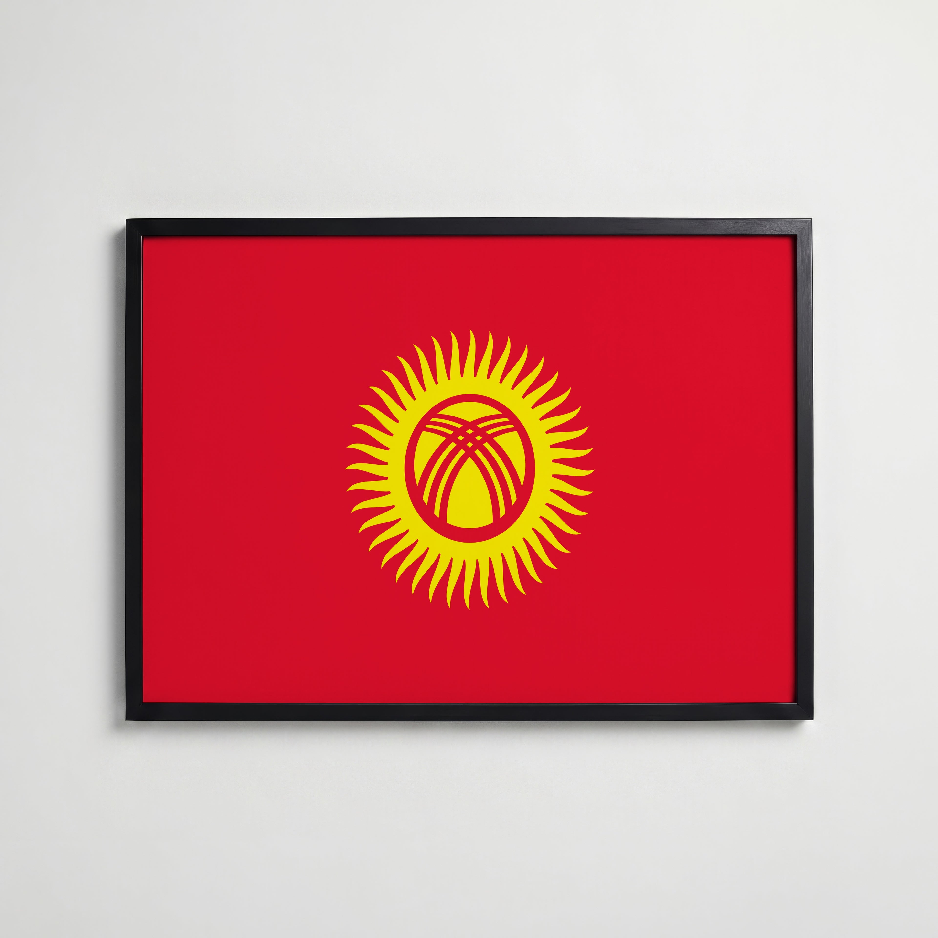 Kyrgyzstan National Flag Poster affisch – köp poster online – Bozetto väggdekoration