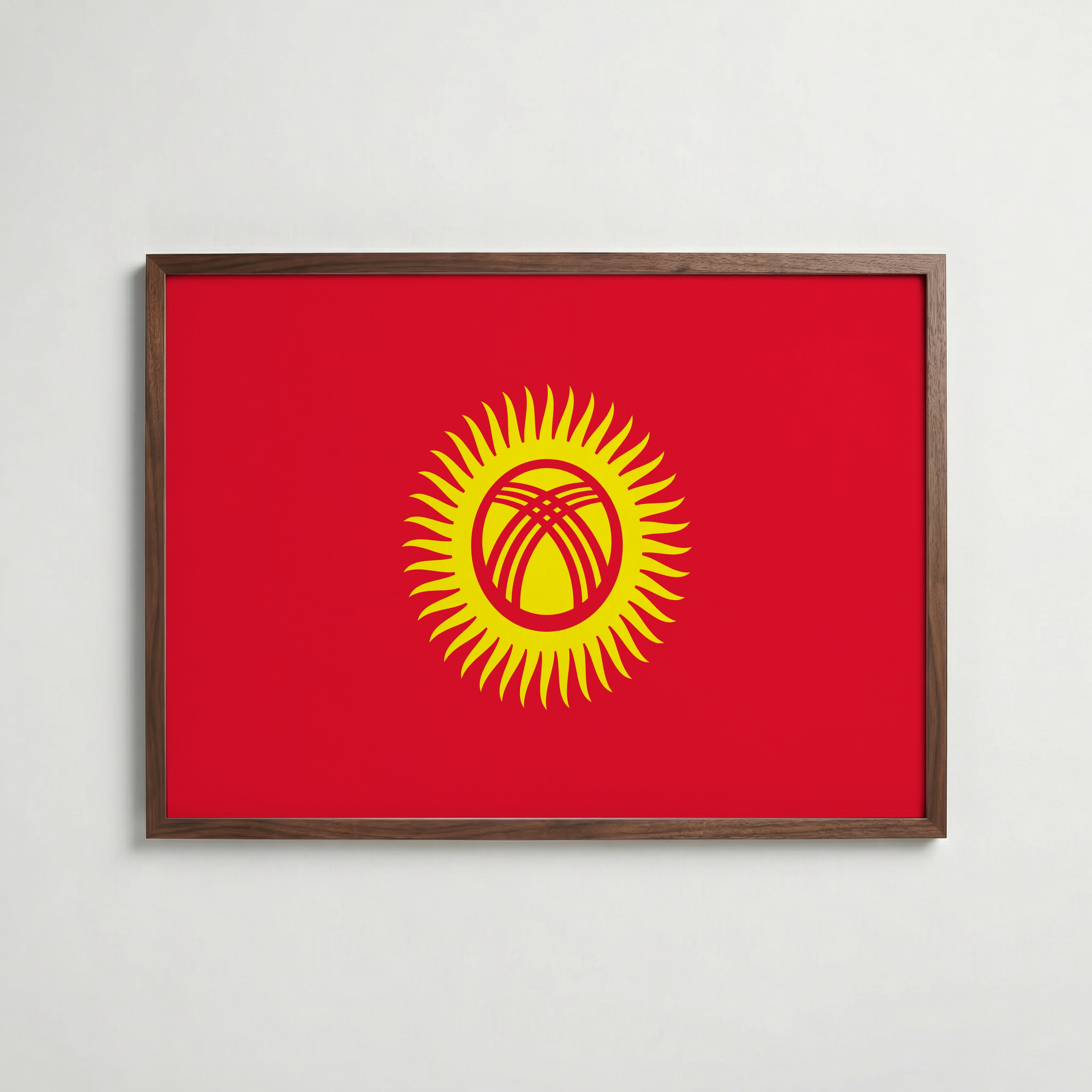 Kyrgyzstan National Flag Poster poster – väggdekoration för hemmet – köp hos Bozetto