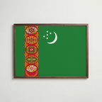 Turkmenistan National Flag Poster poster – väggdekoration för hemmet – köp hos Bozetto
