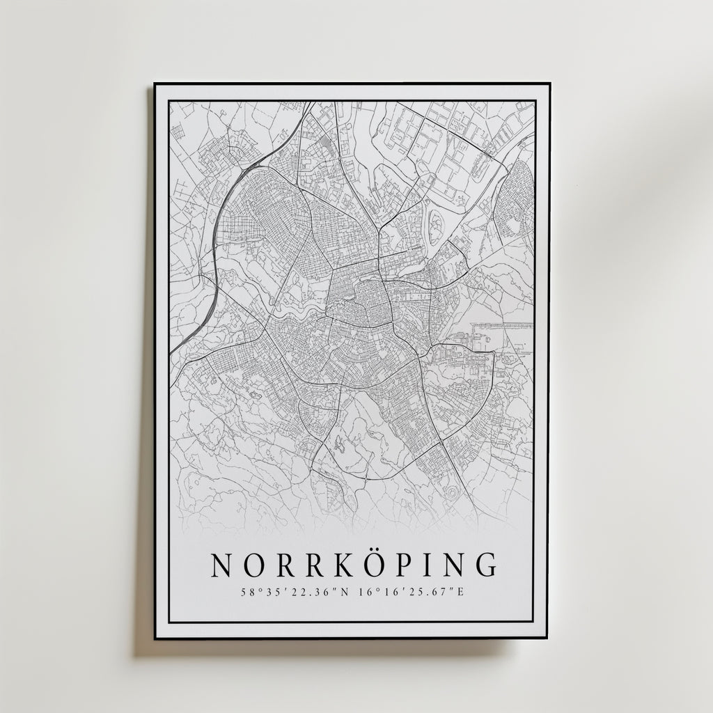 Norrköping Karta Poster