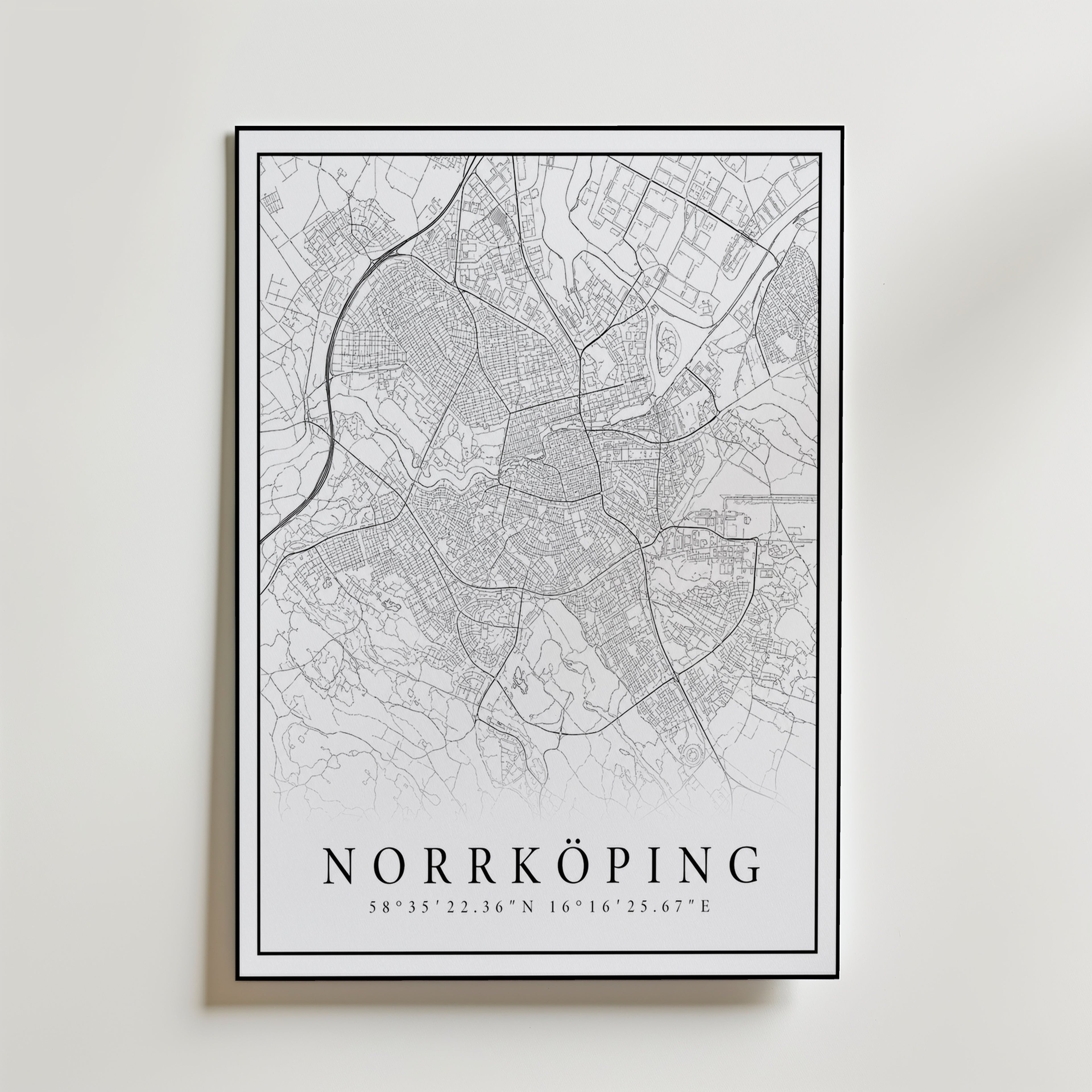 Norrköping Karta Poster