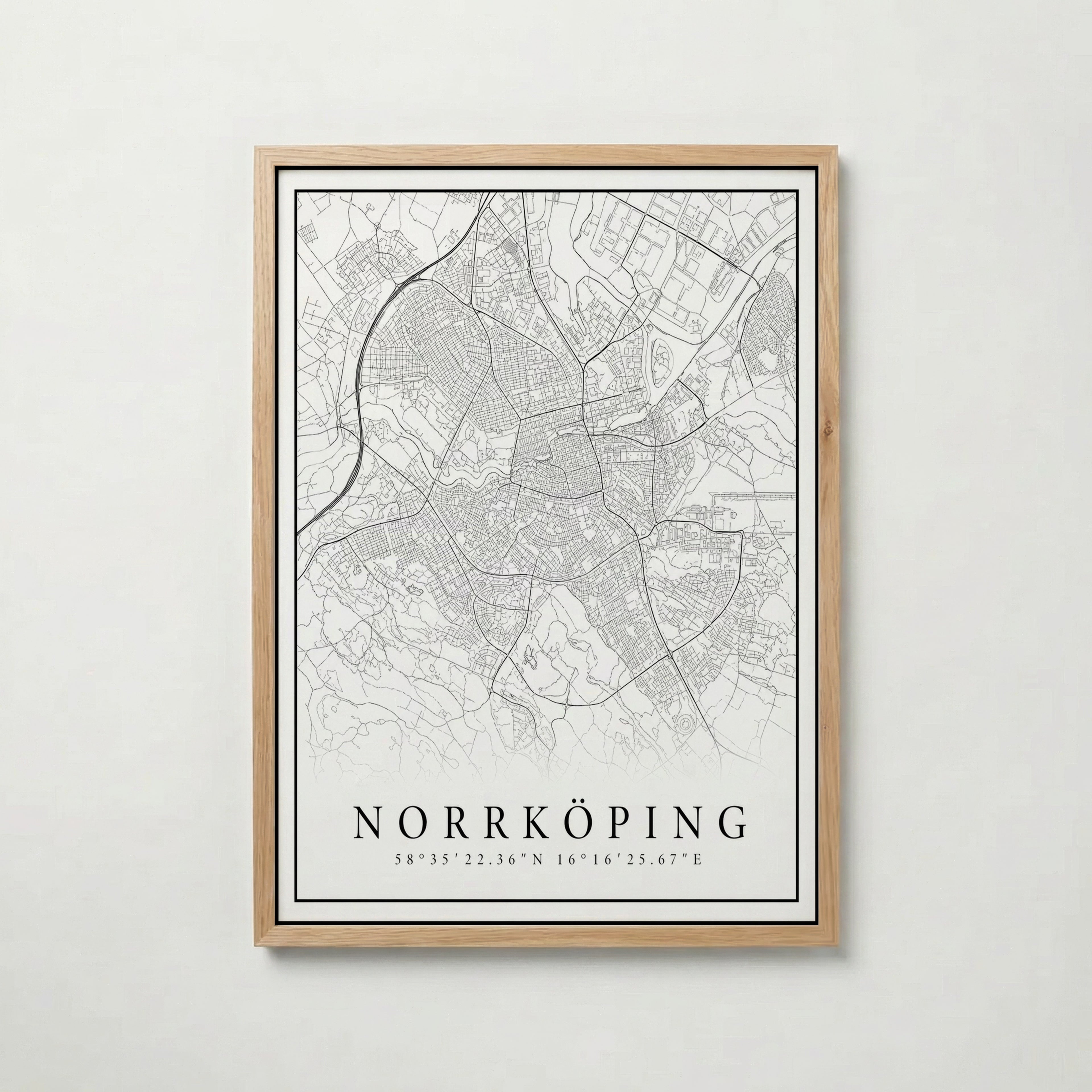 Norrköping Karta Poster