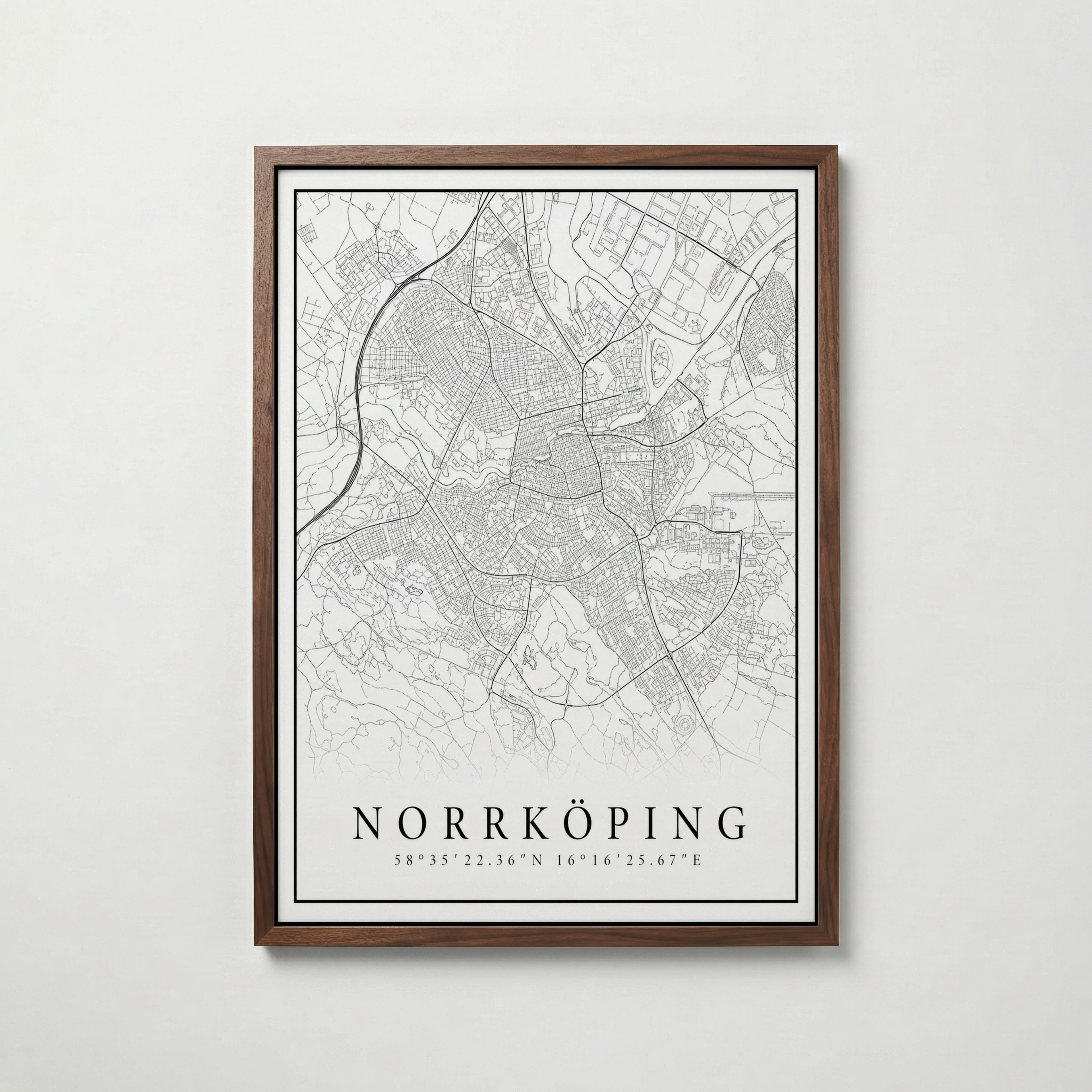 Norrköping Karta Poster