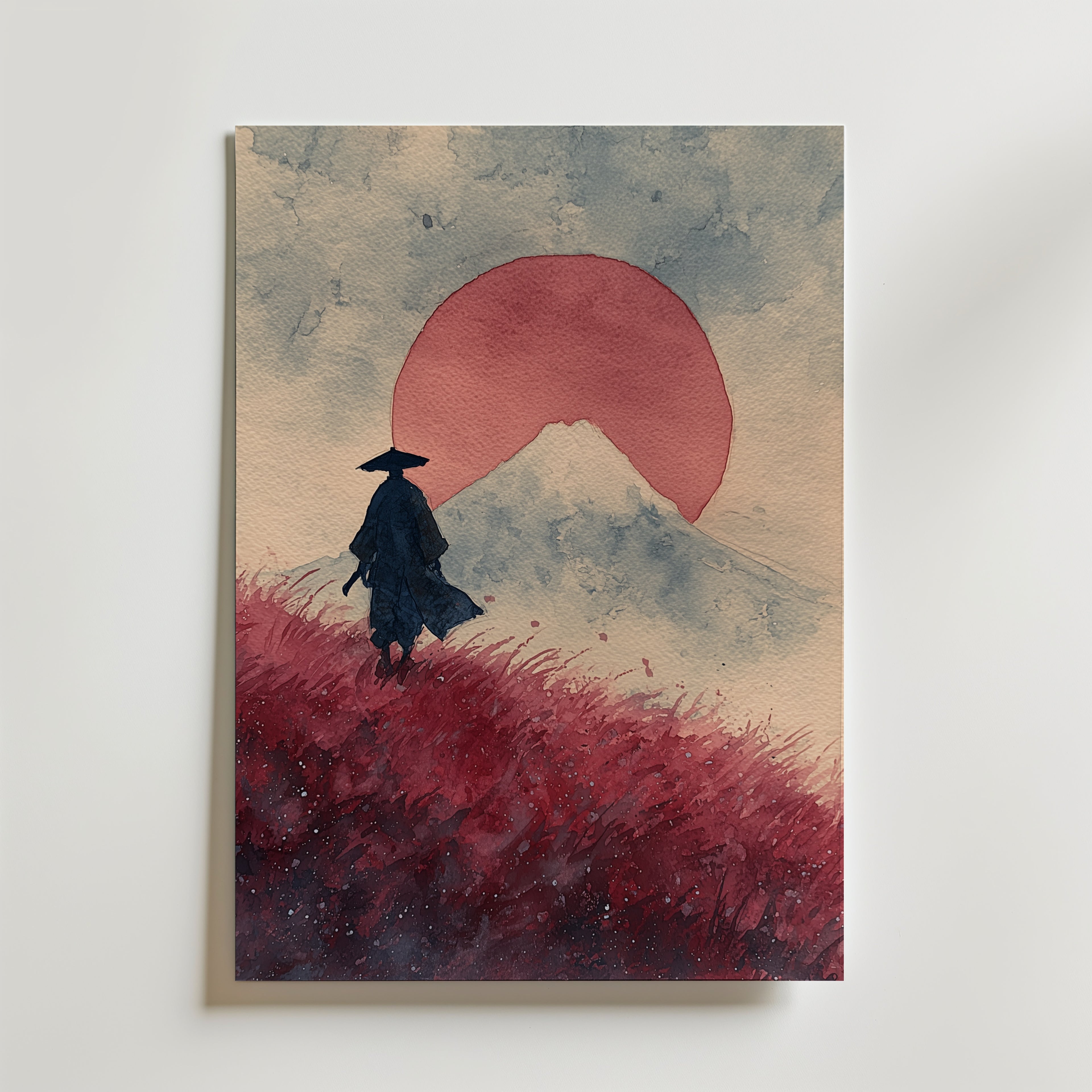 Red Sun Journey Poster affisch – poster till väggdekoration – köp online hos Bozetto