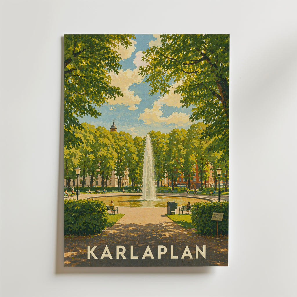 Karlaplan Stockholm Poster – klassisk konst och stilren konsttryck för hemmet hos Bozetto