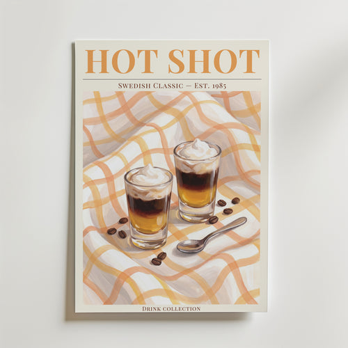 Two Hot Shots Please affisch inramad i neutral ram – konsttryck från Bozetto – nr 1