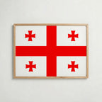 Georgia National Flag Poster – poster väggdekoration inredning – Affischer hos Bozetto