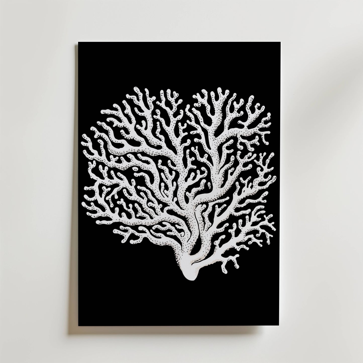 Coral Contrast Poster