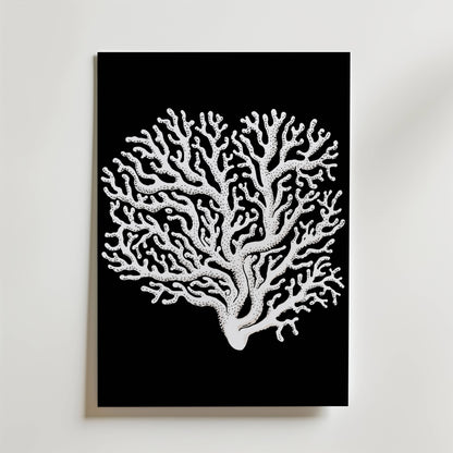 Coral Contrast Poster