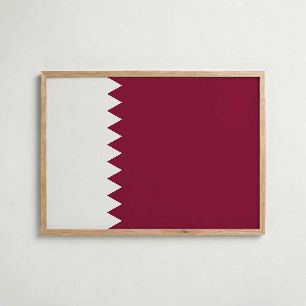 Qatar National Flag Poster – poster väggdekoration inredning – Affischer hos Bozetto