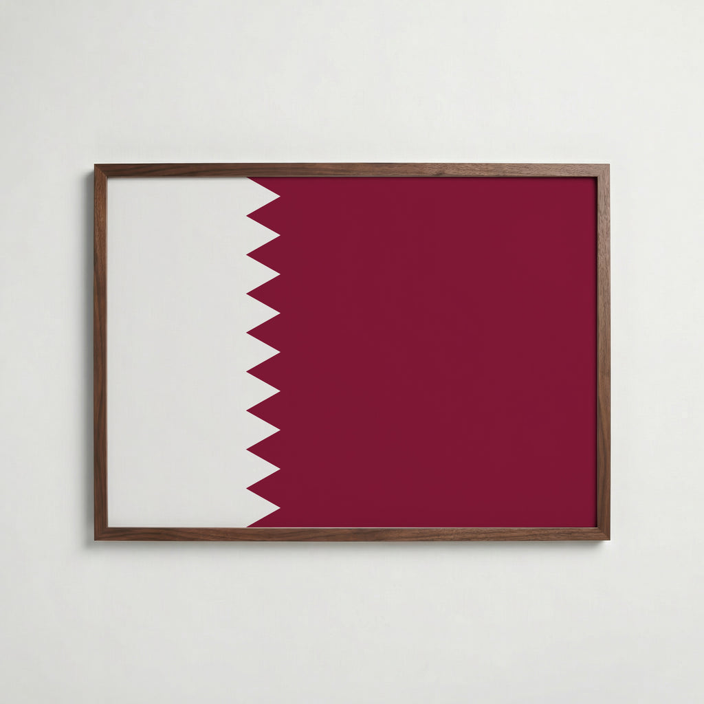 Qatar National Flag Poster poster – väggdekoration för hemmet – köp hos Bozetto