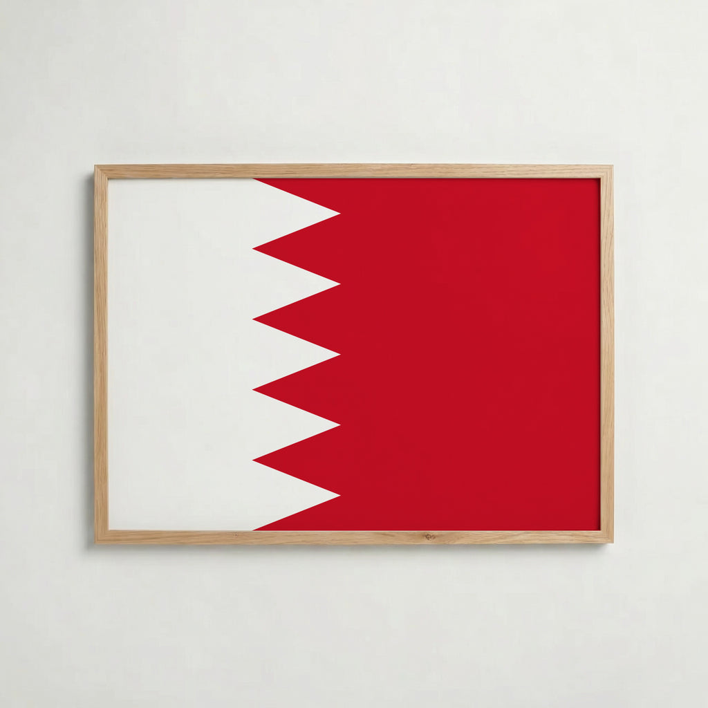 Bahrain National Flag Poster – poster väggdekoration inredning – Affischer hos Bozetto