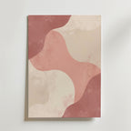 Postern Abstract Colorful Shapes från Bozetto har vågiga rosa, beige och krämfärgade former på vitt, tryckt på premiumpapper för en mjuk, strukturerad touch - perfekt för neutrala väggkonst.