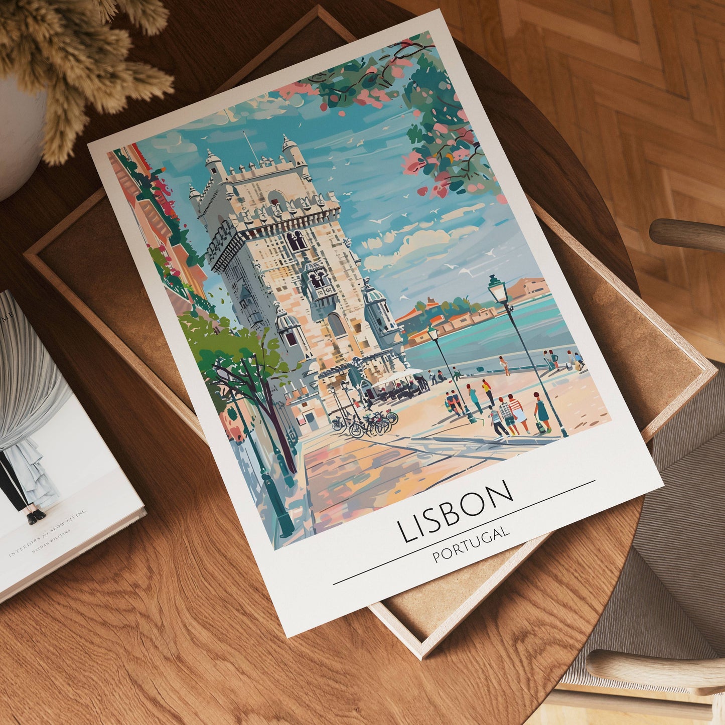 Lisbon Riverside Tower Poster