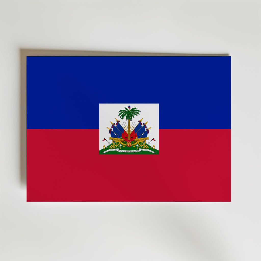 Haiti National Flag Poster affisch – poster till väggdekoration – köp online hos Bozetto