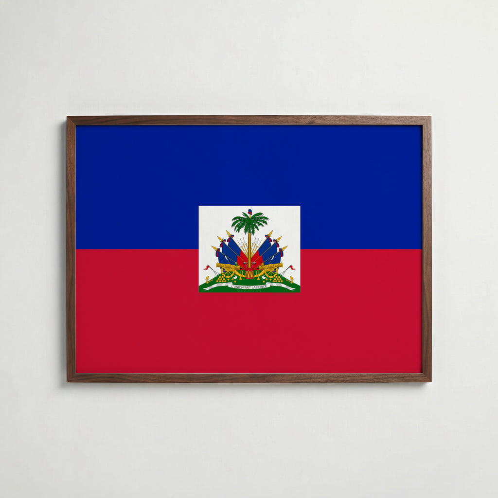 Haiti National Flag Poster poster – väggdekoration för hemmet – köp hos Bozetto