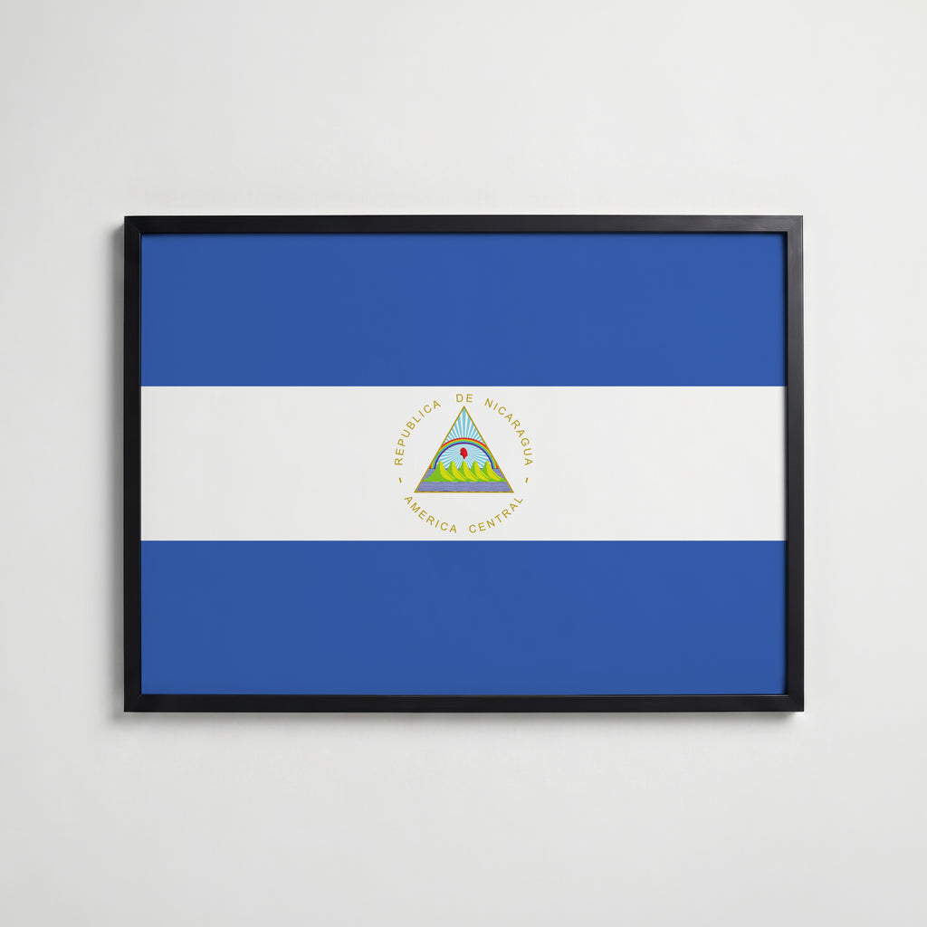 Nicaragua National Flag Poster affisch – köp poster online – Bozetto väggdekoration