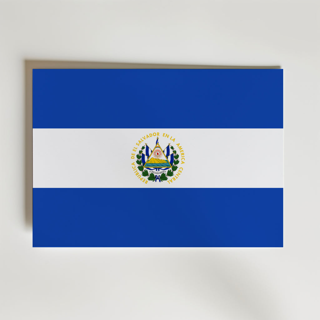 El Salvador National Flag Poster affisch – poster till väggdekoration – köp online hos Bozetto