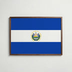 El Salvador National Flag Poster poster – väggdekoration för hemmet – köp hos Bozetto
