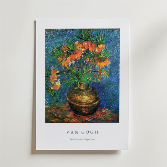 Van Gogh Fritillaries In A Copper Vase Poster