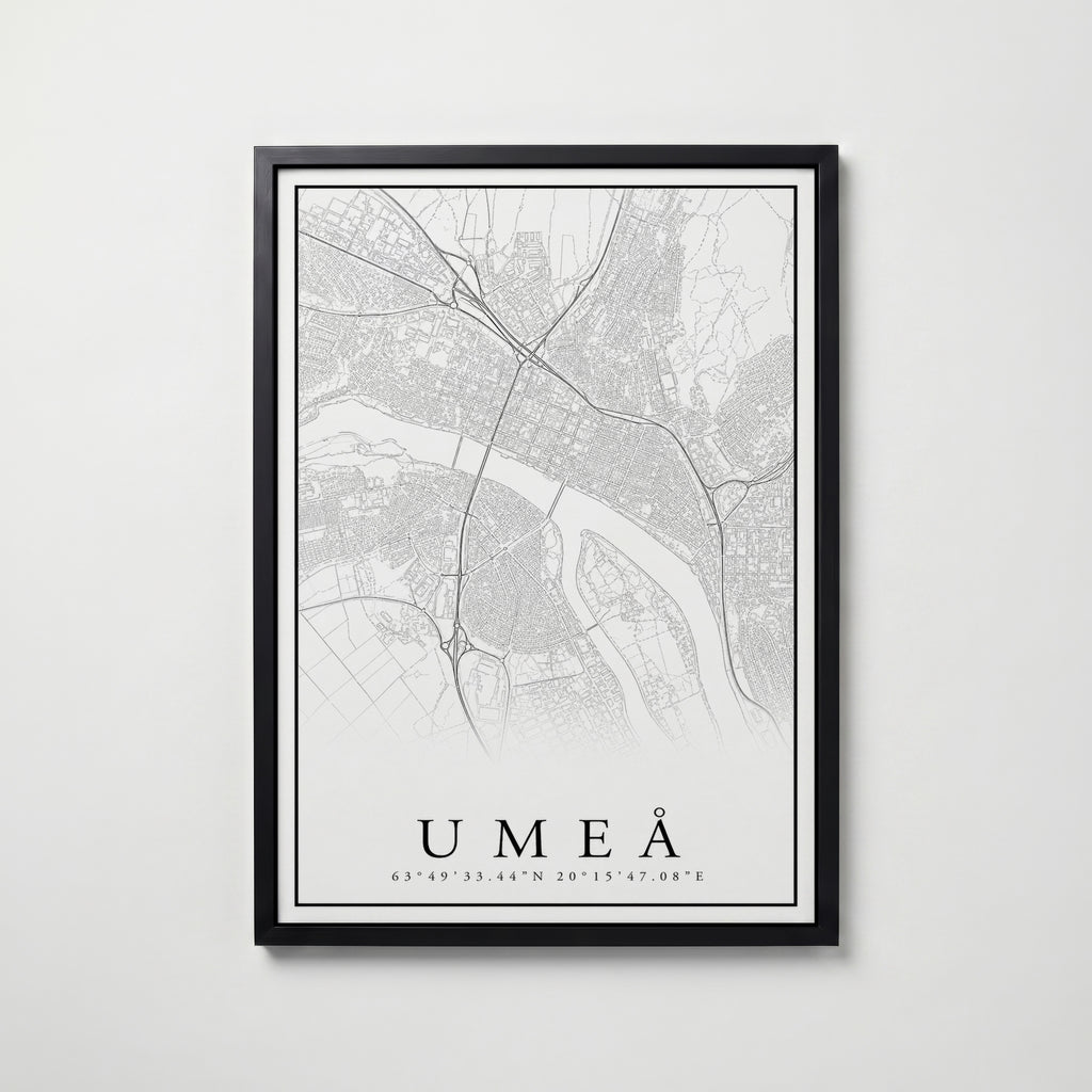 Umeå Karta Poster
