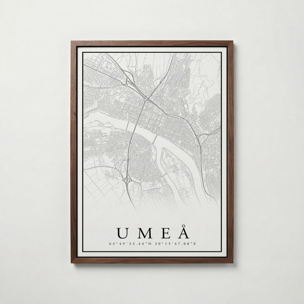 Umeå Karta Poster