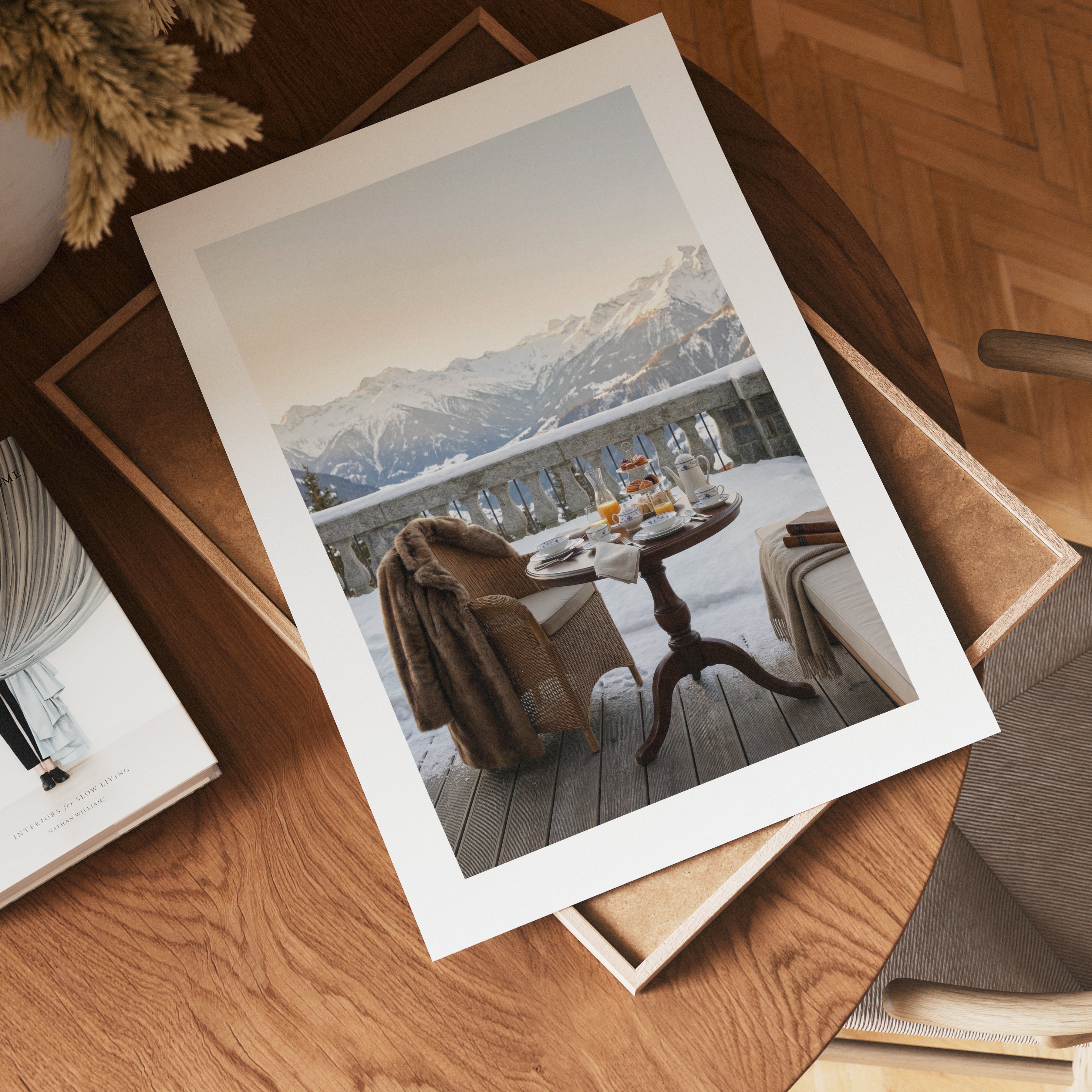 Alpine Morning Indulgence Poster affisch – köp poster online – Bozetto väggdekoration