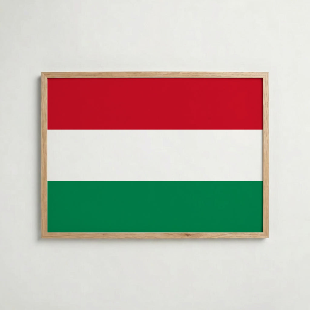 Hungary National Flag Poster – poster väggdekoration inredning – Affischer hos Bozetto