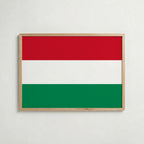 Hungary National Flag Poster – poster väggdekoration inredning – Affischer hos Bozetto