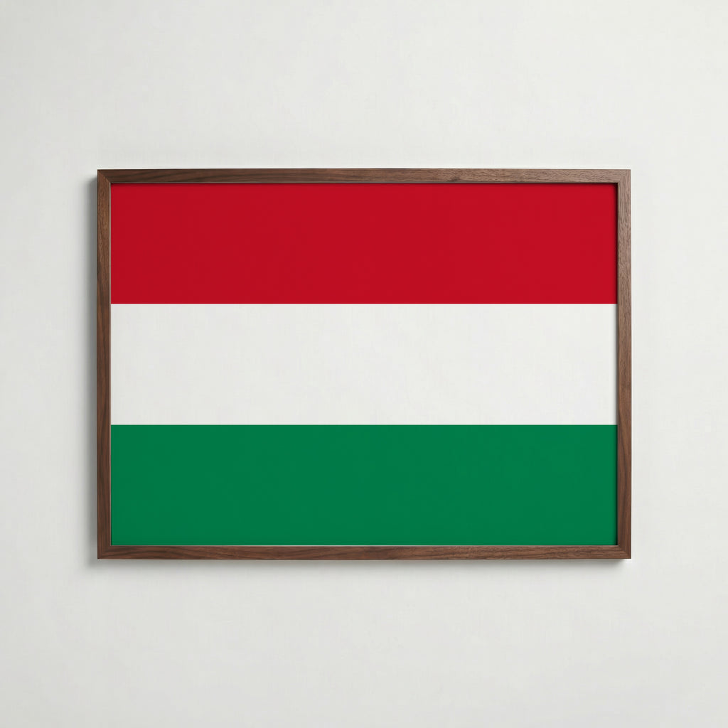 Hungary National Flag Poster poster – väggdekoration för hemmet – köp hos Bozetto