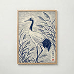 Blue Crane Linocut Poster – ekram