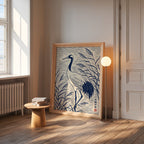 Blue Crane Linocut Poster – i rum 2
