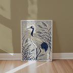 Blue Crane Linocut Poster – i rum 4