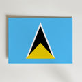 Saint Lucia National Flag Poster – modern konst och stilren konsttryck för hemmet hos Bozetto