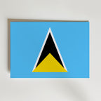 Saint Lucia National Flag Poster affisch – poster till väggdekoration – köp online hos Bozetto