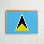 Saint Lucia National Flag Poster – poster väggdekoration inredning – Affischer hos Bozetto