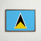 Saint Lucia National Flag Poster poster – väggdekoration för hemmet – köp hos Bozetto
