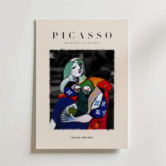 Picasso Seated Lady with Book Poster