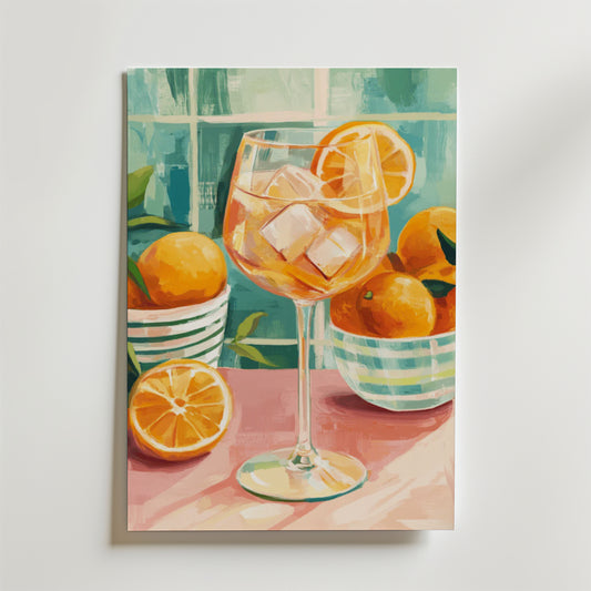 Orange Spritz Cocktail Drikke Plakat