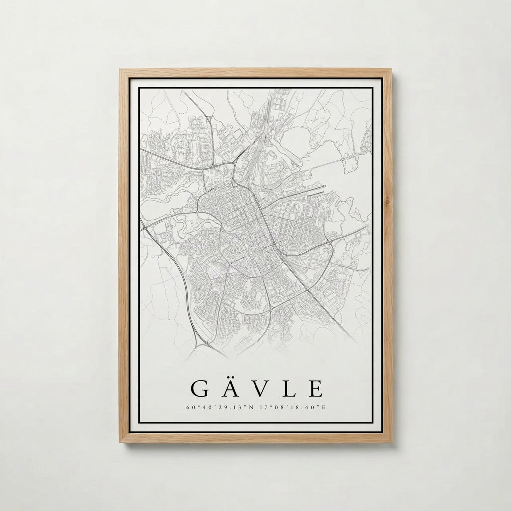 Gävle Karta Poster