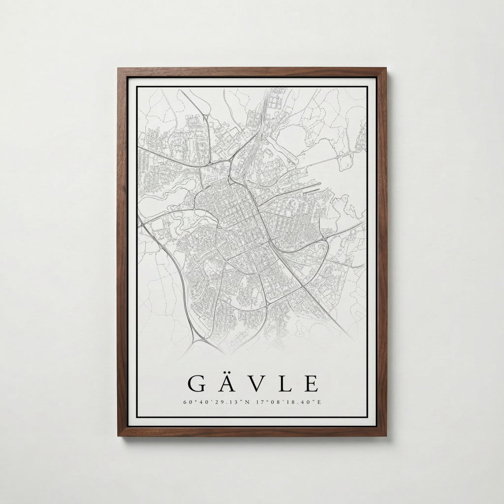 Gävle Karta Poster