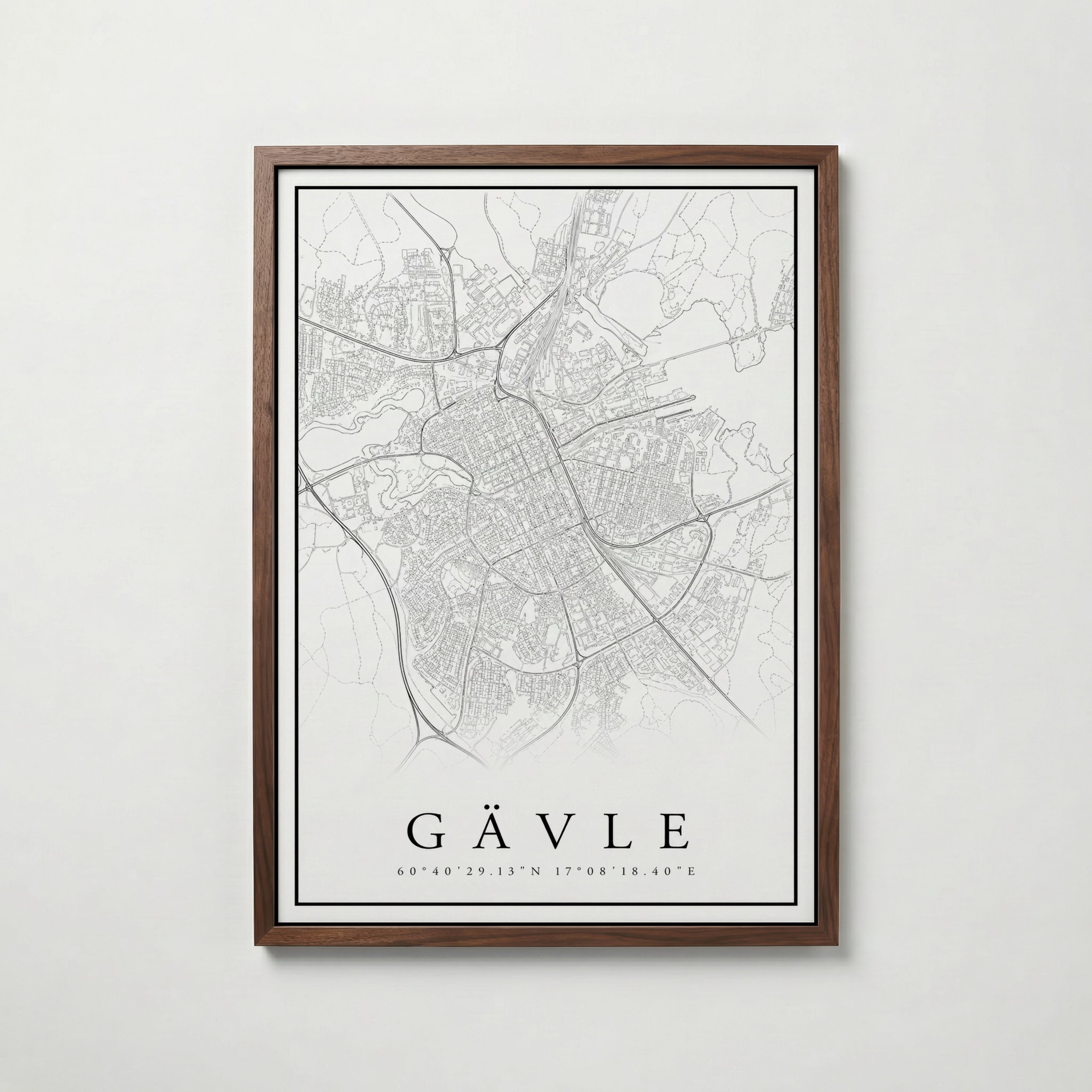 Gävle Karta Poster