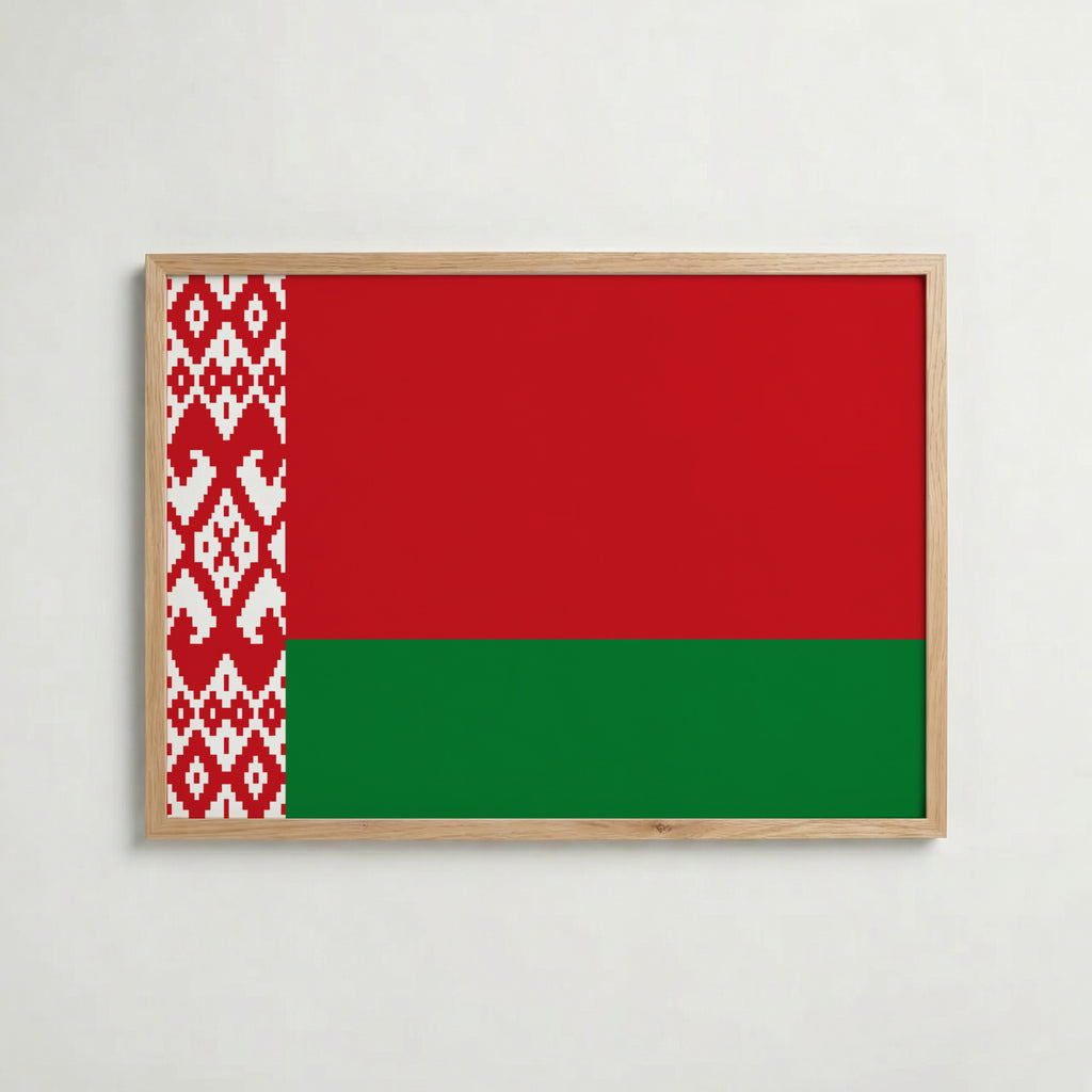 Belarus National Flag Poster – poster väggdekoration inredning – Affischer hos Bozetto