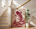 Red Koi Linocut Poster – i rum 4