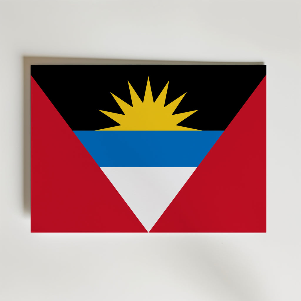 Antigua and Barbuda National Flag Poster affisch – poster till väggdekoration – köp online hos Bozetto