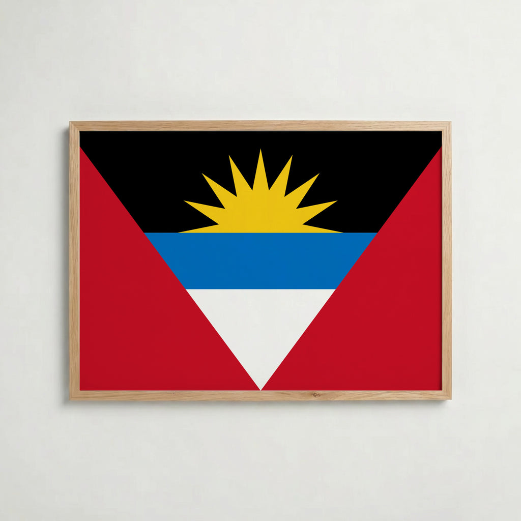 Antigua and Barbuda National Flag Poster – poster väggdekoration inredning – Affischer hos Bozetto