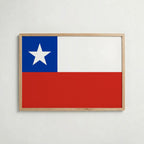 Chile National Flag Poster – poster väggdekoration inredning – Affischer hos Bozetto