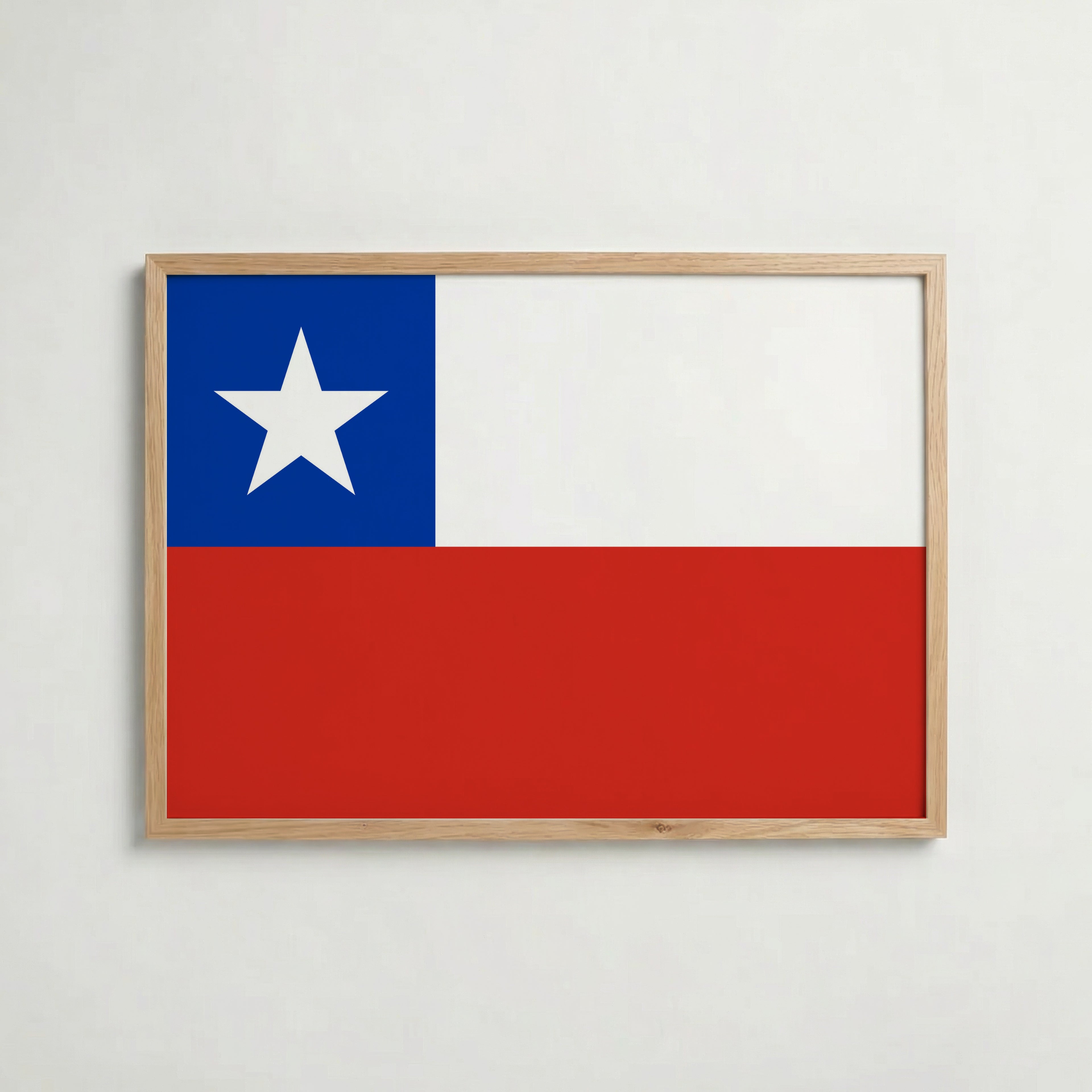 Chile National Flag Poster – poster väggdekoration inredning – Affischer hos Bozetto