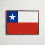 Chile National Flag Poster poster – väggdekoration för hemmet – köp hos Bozetto
